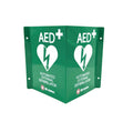 St John AED Sign - 90 Degree