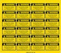 Falling Object Hazard Warning Decals
