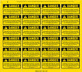 Exposed Cutting Blades Warning Decals