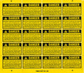 Rotating Moving Machinery Warning Decals