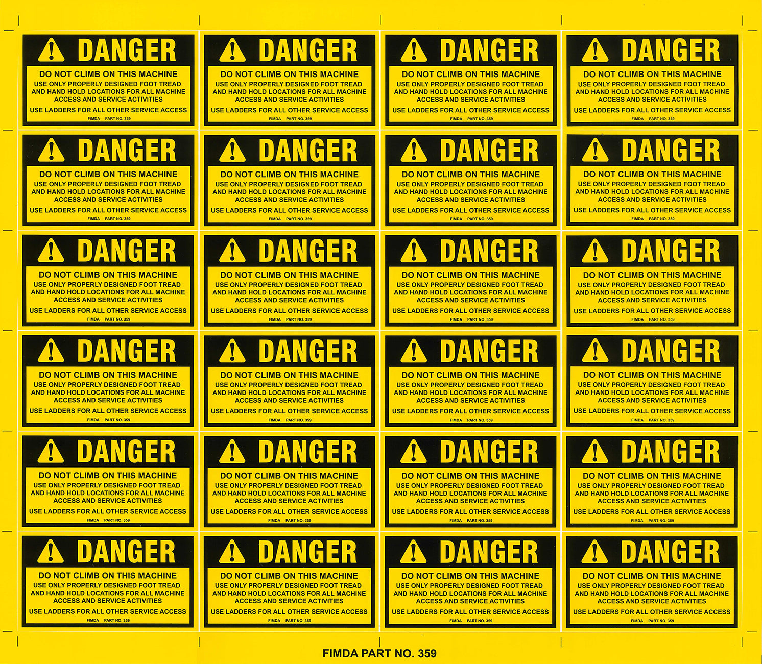 Climbing Warning Decals