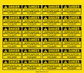 Contact with Auger Warning Decals