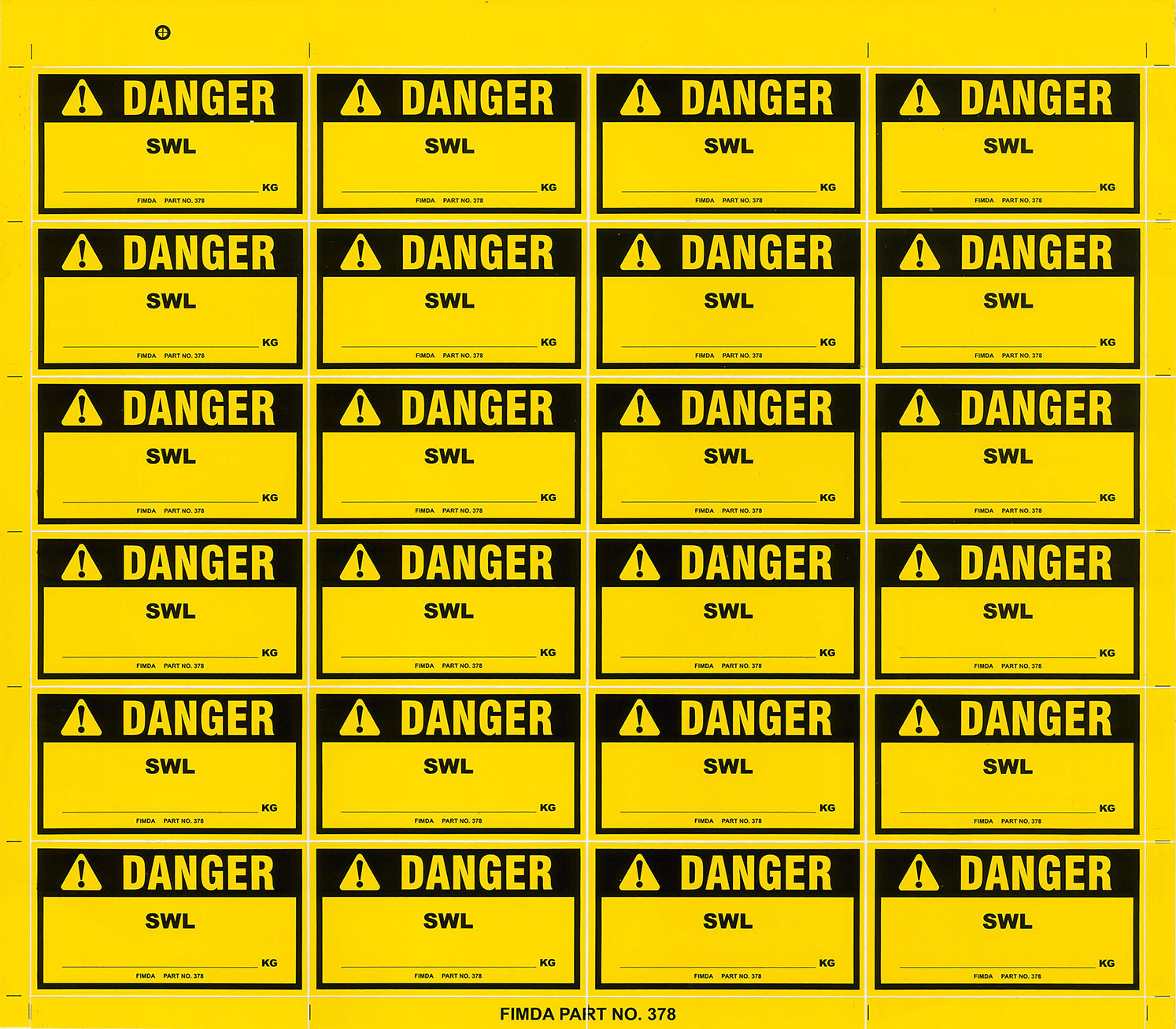 SWL Warning Decals