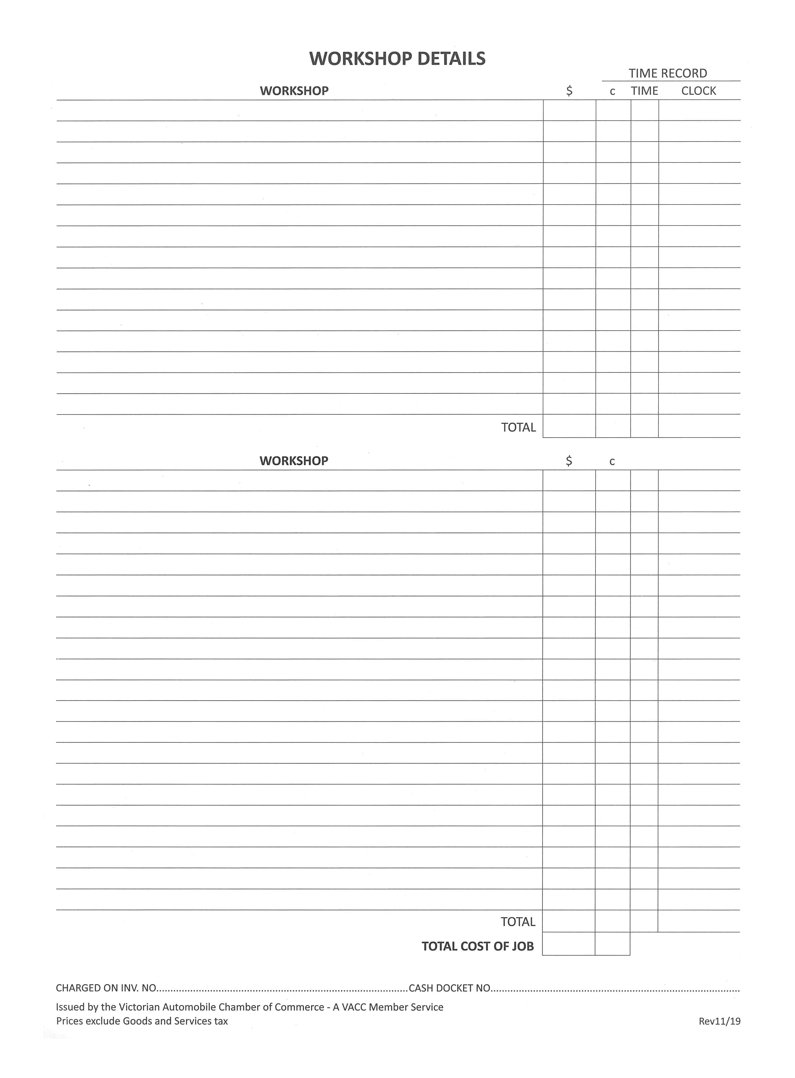 Job Cards (LARGE)