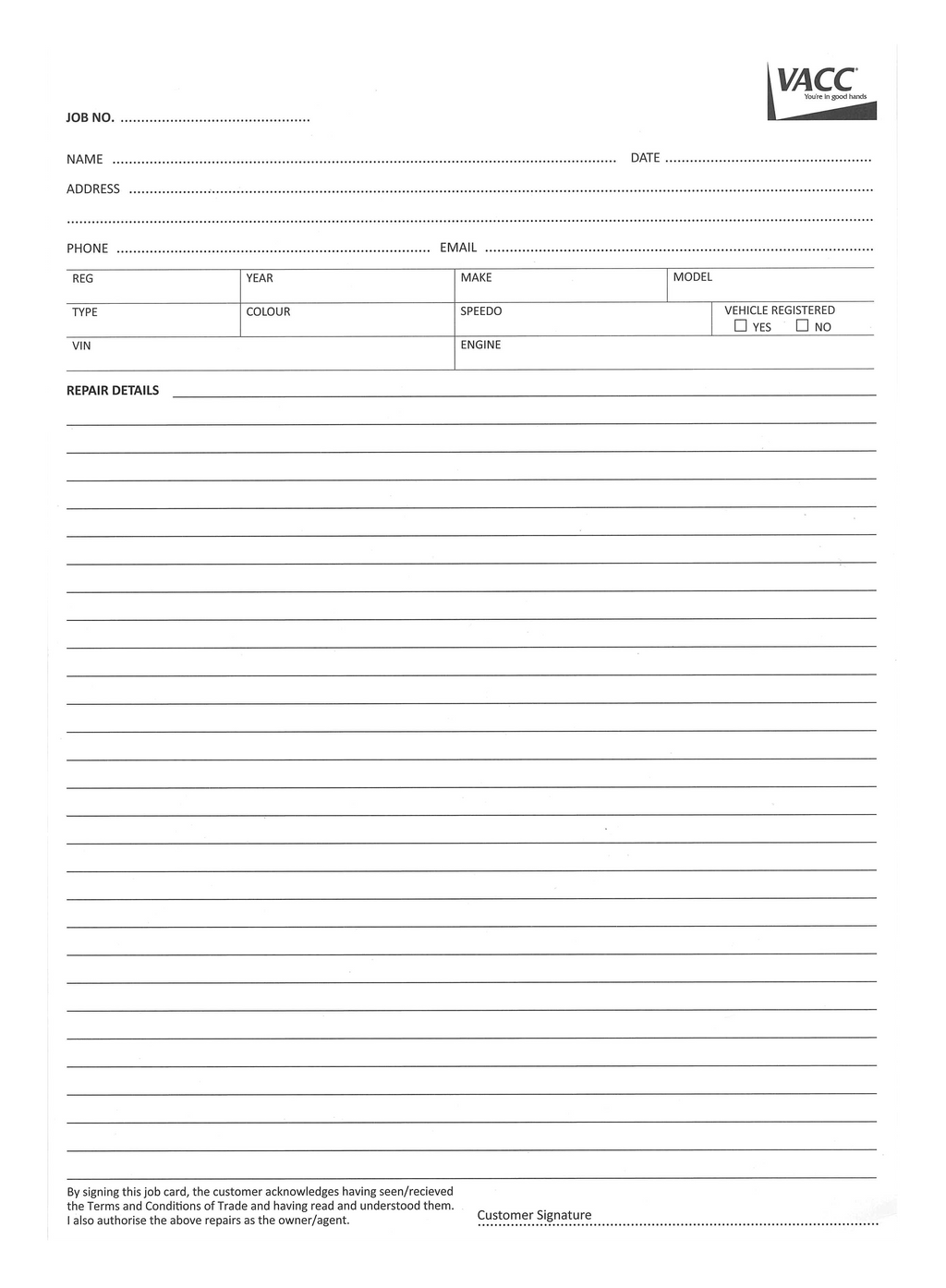 Job Cards (LARGE)