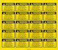 Chemical Hazard Warning Decals