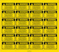 Operators Warning Hazard Decals