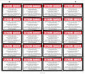 Jump Start Warning Extreme Danger Decals