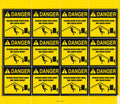 Folding Boom Arm Danger Decals