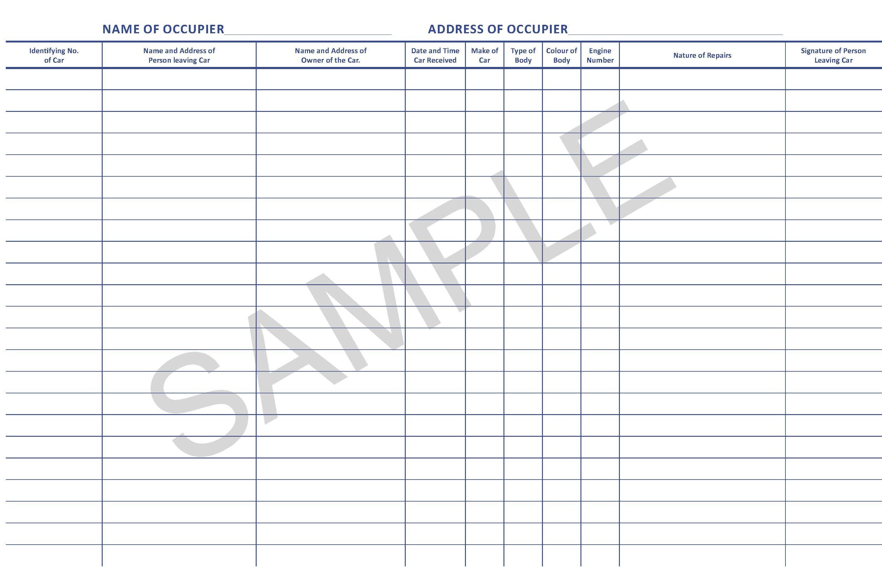 Repair Register