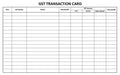GST Transaction Card (Stock Card)