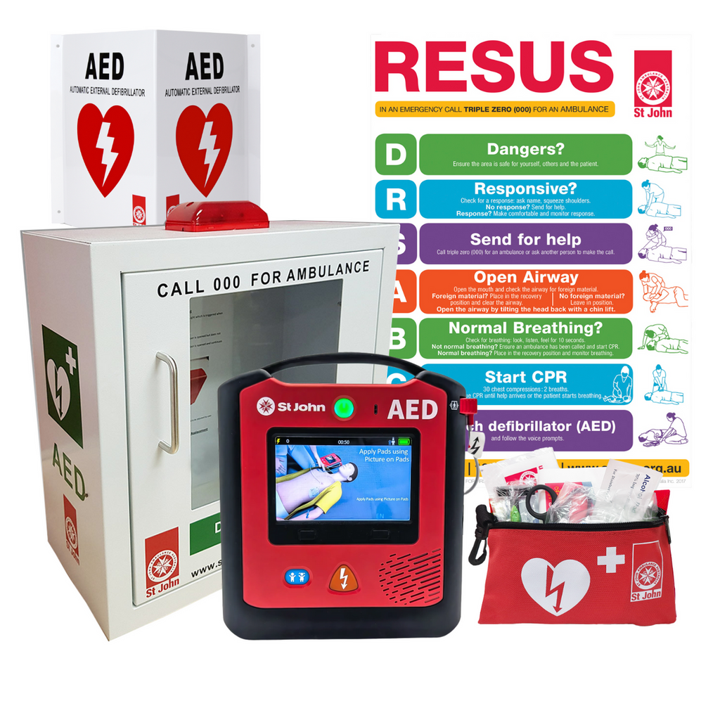 St John X3 Semi-Automatic AED - Bundle